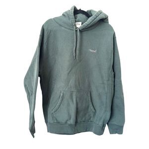 BELIEF NYC Logo Oversized Cotton Blend Hoodie Green XL *FLAW*